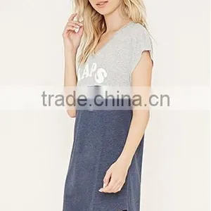 Modal Letters Home Nightgown With Short Sleeves thumbnail-3