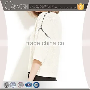 100% Cotton Fashion Waffle-knit Hoodie Sweater thumbnail-1