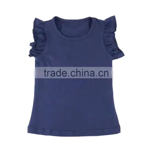 Newborn Baby T-shirt Summer 2017 Slim Fit 100% Cotton Girl Ruffle Sleeve Shirts thumbnail-1
