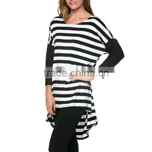 Fashion Clothing 2017 Printed Blouse Design Long Sleeve Casual Woman Blouse Stripe Blouse for Wholesale 2017 thumbnail-3