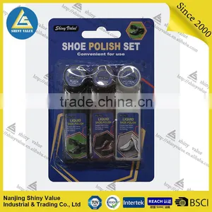 25ml 3 Pack Assorted Blister Card Liquid Shoe Shine /shoe Polish for Leather Protection thumbnail-1