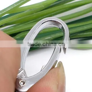 Wholesale 5 PCs Silver Tone Clasp Key Rings 75mm thumbnail-2