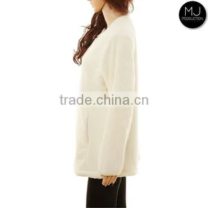 Wholesale Winter Girls Sweater Jacket Monogrammed Sherpa Fleece Quarter Zip Pullover Woman Clothing thumbnail-6