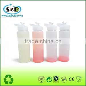 Glass Water Bottle/ Glass Drinking Bottle/ Glass Water Bottle With Silicone Sleeve thumbnail-1