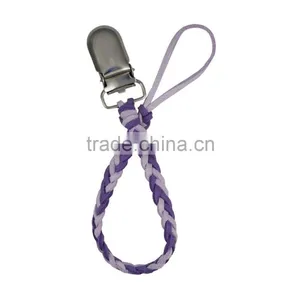 Baby Boy/Girl Dummy Pacifier Soother Nipple Leash Strap Chain Clip Holder Braided Leather thumbnail-6