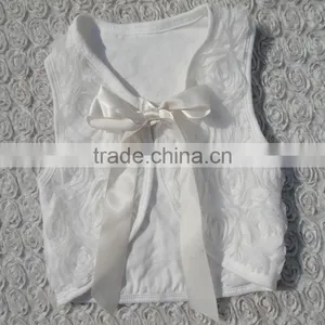 Colored Flower Ribbon Straps Spring Baby Girls Waistcoat thumbnail-5