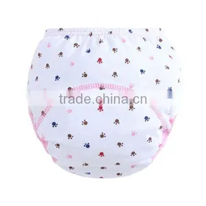 Blue Frog Printed Style Wholesale 100% Cotton Baby Cloth Diaper thumbnail-3