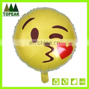 Cute Smile Face Design Aluminum Foil Ballons Decorative Balloons thumbnail-2