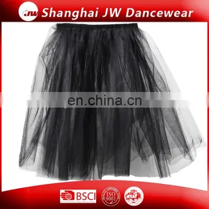 Black Multilevel Ballet Skirts With Gauze Element thumbnail-1