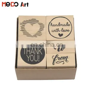 5pcs Card Making Kids Rubber Stamp Printer Stamp Ink Pad thumbnail-1