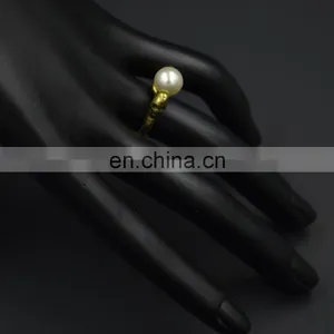 MCR-0010 In Stock Fashion Wedding Wholesale Latest Pearl Ring Designs for Women thumbnail-1