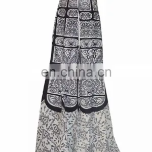 Wrap Around Skirt Sanganeri Printed Wraparound Hippie Boho Gypsy Mandala Cotton Wrap Around Skirt Dress Hippie Boho Women Wears thumbnail-2