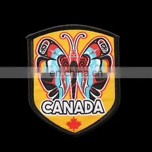 High Quality Custom Logo Bird Woven Decorative Clothing Patches thumbnail-3