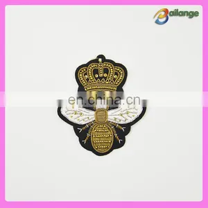 Gold Metallic Embroidery Patch for Fashion Garment thumbnail-1