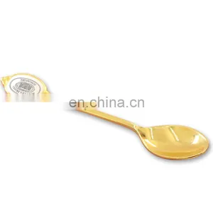 Hot Sale Factory Customized Epoxy Enamel Oval Gold Spoons thumbnail-1