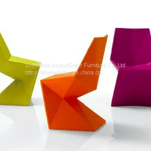 Fiberglass Diamond-shaped Back-rest Chair Dinning Chair thumbnail-1