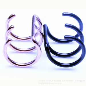Foreign Trade Accessories European and American Wind U Ear Clip Nose Clip no Ear Pierced Factory Wholesale thumbnail-1