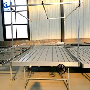 Movable Table Good Greenhouse Ebb Flow Rolling Table for Planting thumbnail-3
