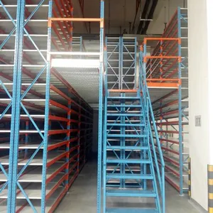 Metal Storage Shelves Shelf Supported Mezzanine Infinitely Adjustable thumbnail-2