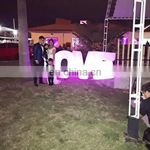Inflatable Letter LOVE White Fabric Lighted Inflatable LED Tube Decoration for Wedding Party thumbnail-3