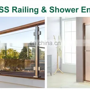 China Exporter Variety Stainless Steel Stair Glass Railing Tangga Stainless Steel Harga thumbnail-1