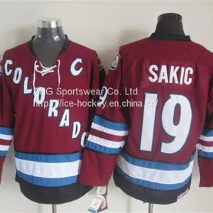 Colorado Avalanche #19 Sakic Throwback Red Jersey thumbnail-1