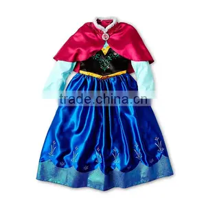 New Stock Wholesale Frozen Anna Elsa Costume Princess Dress 100-160cm for 2-12yr SU040 Quality Choice thumbnail-1