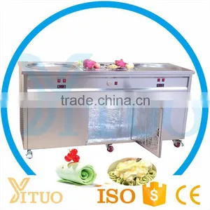 Fashion Design Thailand Fry Ice Cream Machine Rolled Fried Ice Pan Machine Cheap Cold Pan Thailand Fry Ice Cream Machine Quality Choice thumbnail-1