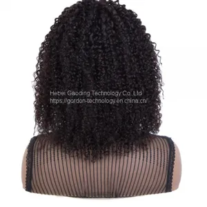 HUMAN HAIR HEADBAND WIG KINKY CURLY WIGS 150% DENSITY NATURAL COLOR thumbnail-1