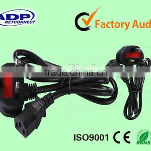 UK 3pin IEC 13 Connector Fuesed Power Cable thumbnail-1