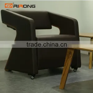 Modern Guangzhou Furniture Leather Circular Living Room Furniture Sofa thumbnail-4