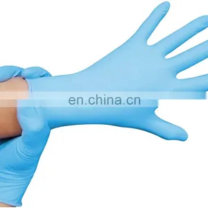 Waterproof Powder Latex Free Blue Nitrile Disposable Gloves thumbnail-1