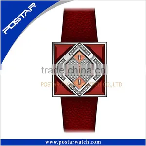 High Quality Design Your Fashion Leather Watch Japan Movt Quartz Watch Stainless Steel Bezel thumbnail-2