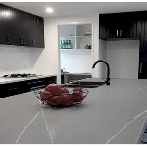 Code：3046，Calacatta Artificial Stone Quartz Slab Kitchen Countertops thumbnail-3