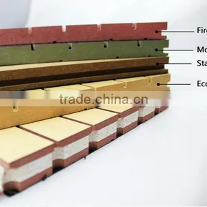 3d Mdf Grooved Wooden Auditorium Cheap Diffuser Acoustic Panel thumbnail-1