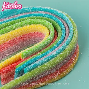 Good Quality Fruit Flavors Sour Belt Gummy Candy thumbnail-4