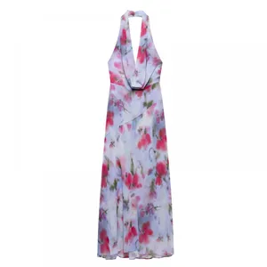 Spring New Dress for Women, Slim Fit and Casual Round Neck, Sleeveless Design, Niche Print thumbnail-1
