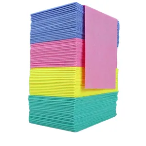70%viscose Needle Punched Non-woven Fabric Super Absorbent Multi-purpose Yellow Color Household Cleaning Cloth thumbnail-1