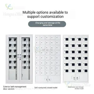 Steel Phone Charging Locker With Transparent Windows — 48-Door Key Lock + Card Access for Schools | Rechargeable, Low MOQ thumbnail-4