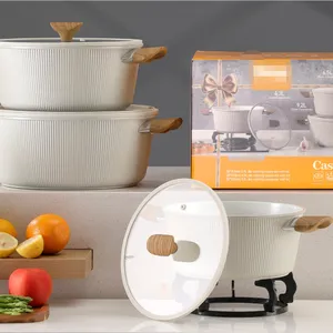 Customized Color Aluminum Nonstick Cookware Set thumbnail-4