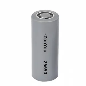 ZonYou Grade a 5000mAh 26650 Cylindrical Cell Lithium Ion Battery With LiNiMnCoO2 Cathode and 500 Cycles for Power Banks thumbnail-3