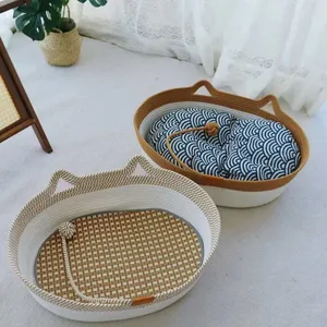 Luxury Round Plush Pet Bed With Removable Cover for Cats and Puppies thumbnail-4