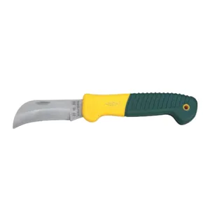 Dual-Color Plastic Handle Electrician's Knife, Heat-Treated Steel Blade With Non-Slip Rubber Grip thumbnail-1