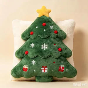 Christmas, Christmas Plush Pillow, Santa Claus, Christmas Reindeer, Sheep, Plush Pillow, Comfortable, Gift for Others - Customizable thumbnail-1