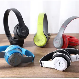 P47 Popular Wireless Earbuds Sports Headphone With FM Radio & Gift Compatible With Mobile Phones thumbnail-1