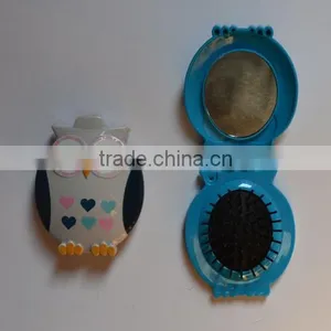 Plastic Printed Folding Comb With Mirror thumbnail-2