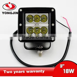 NEW High Quality 12v 24v ATV Motor 18w Square Led Work Light thumbnail-1