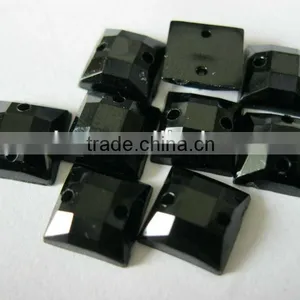 Square Shape Acrylic Stone, Sew On Stone, Acrylic Stone Button 8x8mm thumbnail-1