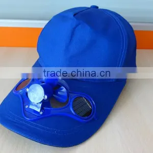 Custom Blank Blue Baseball Solar Fan Cap thumbnail-5