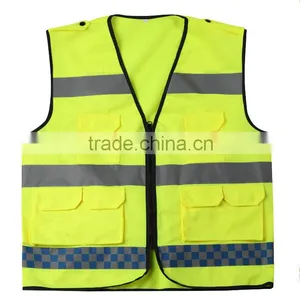 BS-FGY011 100% Polyester Reflective Safety Vest Clothing With Pockets Unisex, Hook and Loop thumbnail-1